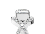 White gold Princess Solitaire Twist Band Pavé Diamond Engagement Ring_37