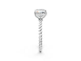 White gold Princess Solitaire Twist Band Ring with Four-Prong Setting_70