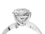 White gold Princess Solitaire Twist Band with Pavé Accents and Four-Prong Setting_24