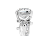 White gold Princess Solitaire Twist Band with Pavé Accents and Four-Prong Setting_25