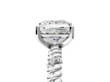 White gold Princess Solitaire Twisted Band Prong Set Engagement Ring_90