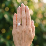 White gold Princess Solitaire Twisted Band with Bead Prong Setting_12