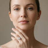 White gold Princess Solitaire Twisted Band with Bead Prong Setting_13