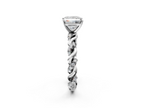White gold Princess Solitaire Twisted Band with Pavé Accents and Four-Prong Setting_40