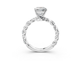White gold Princess Solitaire Twisted Band with Pavé Accents and Four-Prong Setting_41