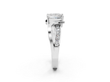 White gold Princess Solitaire Twisted Band with Prong Setting_47