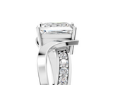 White gold Princess Solitaire Twisted Band with Prong Setting_50