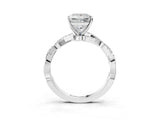White gold Princess Solitaire Twisted Pave Band with Four-Prong Setting_26