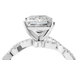 White gold Princess Solitaire Twisted Pave Band with Four-Prong Setting_27