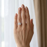 White gold Princess Solitaire Twisted Pave Band with Four-Prong Setting_35