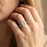 White gold Princess Solitaire Twisted Pave Band with Four-Prong Setting_37