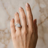 White gold Princess Solitaire with Pavé Twist Band and Four-Prong Setting_13