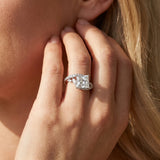 White gold Princess Solitaire with Pavé Twist Band and Four-Prong Setting_15