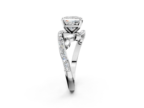 White gold Princess Solitaire with Pavé Twist Band and Four-Prong Setting_74
