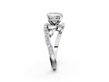 White gold Princess Solitaire with Pavé Twist Band and Four-Prong Setting_90