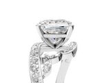 White gold Princess Solitaire with Pavé Twist Band and Four-Prong Setting_96