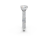 White gold Princess Solitaire with Pave Band and Four-Prong Setting_37