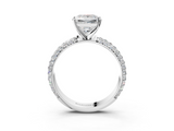 White gold Princess Solitaire with Pave Band and Four-Prong Setting_38