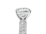 White gold Princess Solitaire with Pave Band and Four-Prong Setting_40