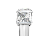 White gold Princess Three-Stone Diamond Ring with Prong Setting on a Classic Band_20