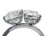White gold Princess and Emerald Cut Toi Moi Ring with Prong Setting_49