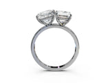 White gold Princess and Emerald Cut Toi Moi Ring with Prong Setting_53