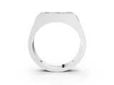 White gold Princess and Round Diamond Channel Pavé Mens Band_15