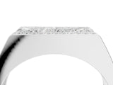 White gold Princess and Round Diamond Channel Pavé Mens Band_16