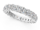 White gold Princess cut diamond Eternity Band with Shared Prong Setting_33