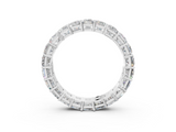 White gold Princess cut diamond Eternity Band with Shared Prong Setting_39