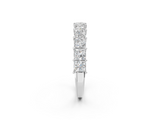 White gold Princess cut diamond Half Eternity Band with Shared Prong Setting_36