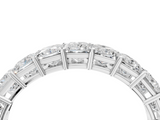 White gold Princess cut diamond Half Eternity Band with Shared Prong Setting_38