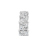 White gold Princess cut diamond Half Eternity Band with Shared Prong Setting_39