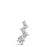 White gold Prong-Set Round Diamond Graduated Pendant 1