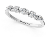 White gold Prong Set Round Diamond Half-Eternity Band_19