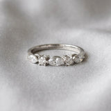 White gold Prong Set Round Diamond Half-Eternity Band_60