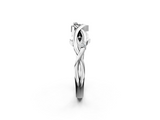 White gold Prong Set Round Diamond Twist Band_14