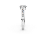White gold Radiant Brilliant Channel-Set Solitaire Ring with Four-Prong Setting_22