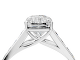 White gold Radiant Brilliant Channel-Set Solitaire Ring with Four-Prong Setting_24