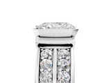 White gold Radiant Brilliant Diamond Channel Set Wide Band Ring with Bezel Setting_25