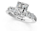 White gold Radiant Brilliant Diamond Five-Stone Engagement Ring with Prong Setting on a Classic Band_40