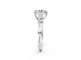 White gold Radiant Brilliant Diamond Five-Stone Engagement Ring with Prong Setting on a Classic Band_41