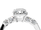White gold Radiant Brilliant Diamond Five-Stone Engagement Ring with Prong Setting on a Classic Band_43