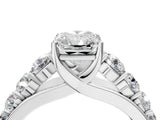 White gold Radiant Brilliant Diamond Pavé Band with Six-Prong Setting_15
