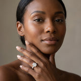 White gold Radiant Brilliant Diamond Pavé Band with Six-Prong Setting_4