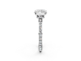 White gold Radiant Brilliant Pavé Band Solitaire with Four-Prong Setting_46
