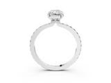 White gold Radiant Brilliant Pavé Band Solitaire with Four-Prong Setting_48