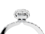 White gold Radiant Brilliant Pavé Band Solitaire with Four-Prong Setting_49