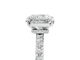 White gold Radiant Brilliant Pavé Band Solitaire with Four-Prong Setting_50