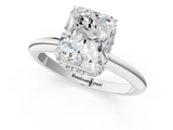 White gold Radiant Brilliant Solitaire Engagement Ring with Six-Prong Setting and Classic Band_21